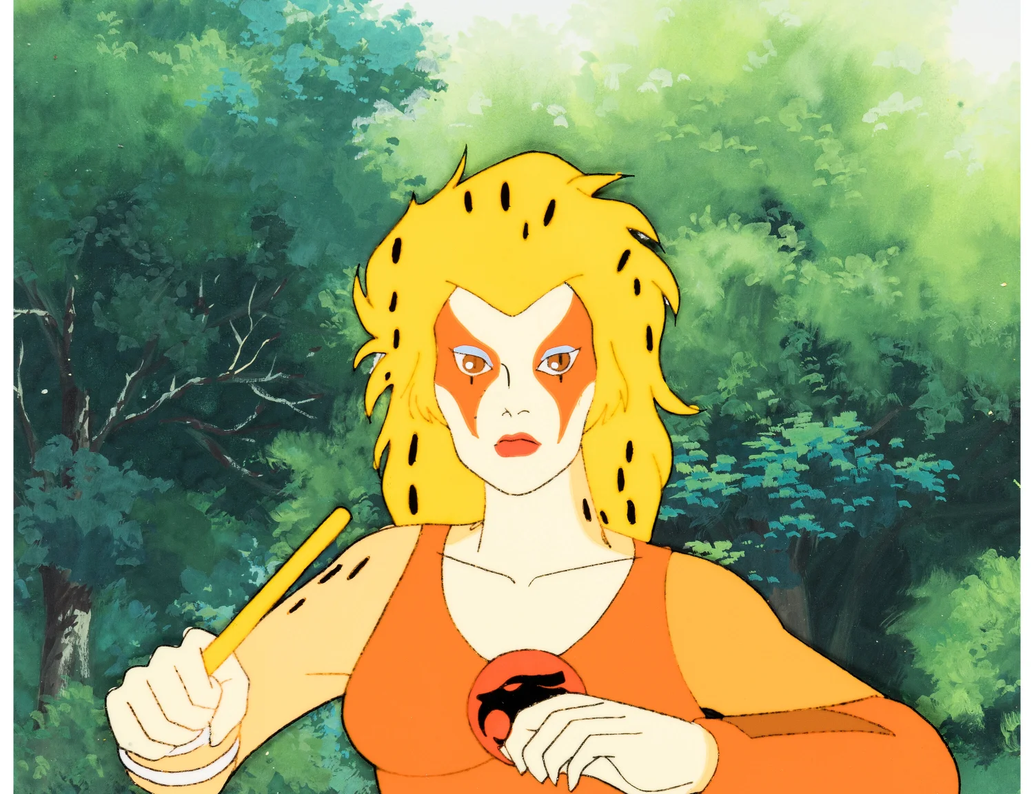 ThunderCats Cheetara Production Cel with Custom-Painted Background