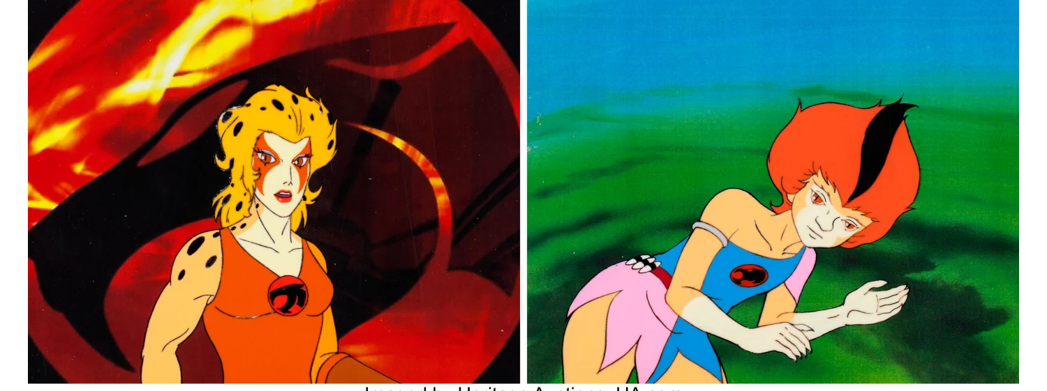 ThunderCats Cheetara and WilyKit Production Cels Group of 2