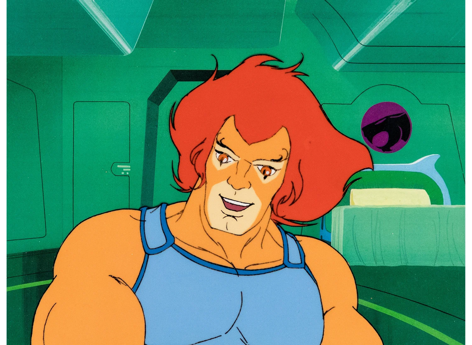 ThunderCats Lion-O Production Cel B4/A1, Printed Background