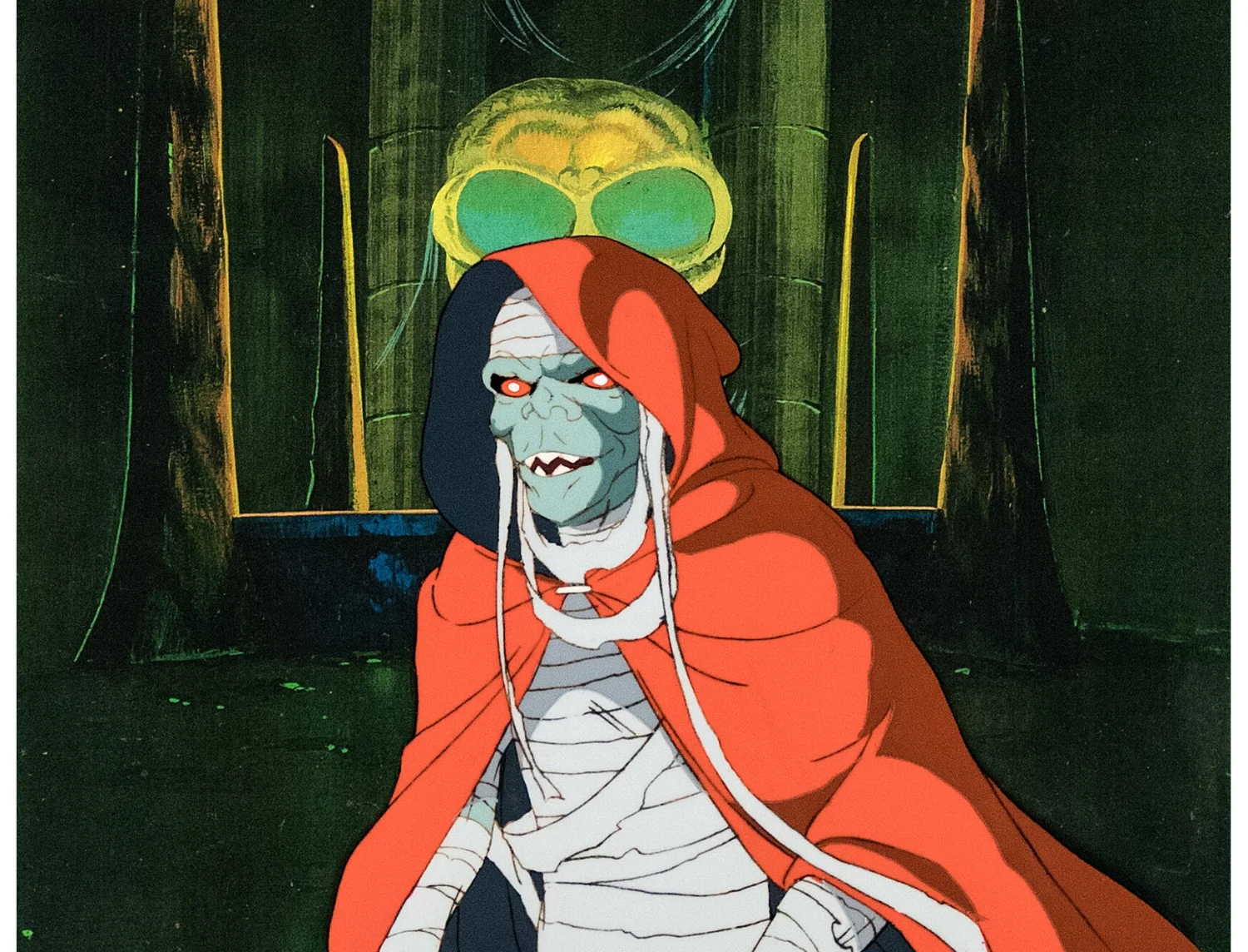ThunderCats Mumm-Ra Production Cel A16, Printed Background