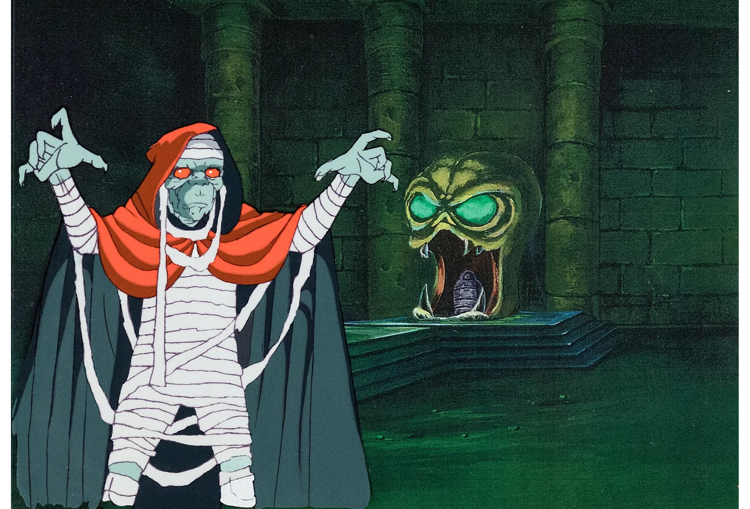 ThunderCats Mumm-Ra Production Cel A4, Printed Background