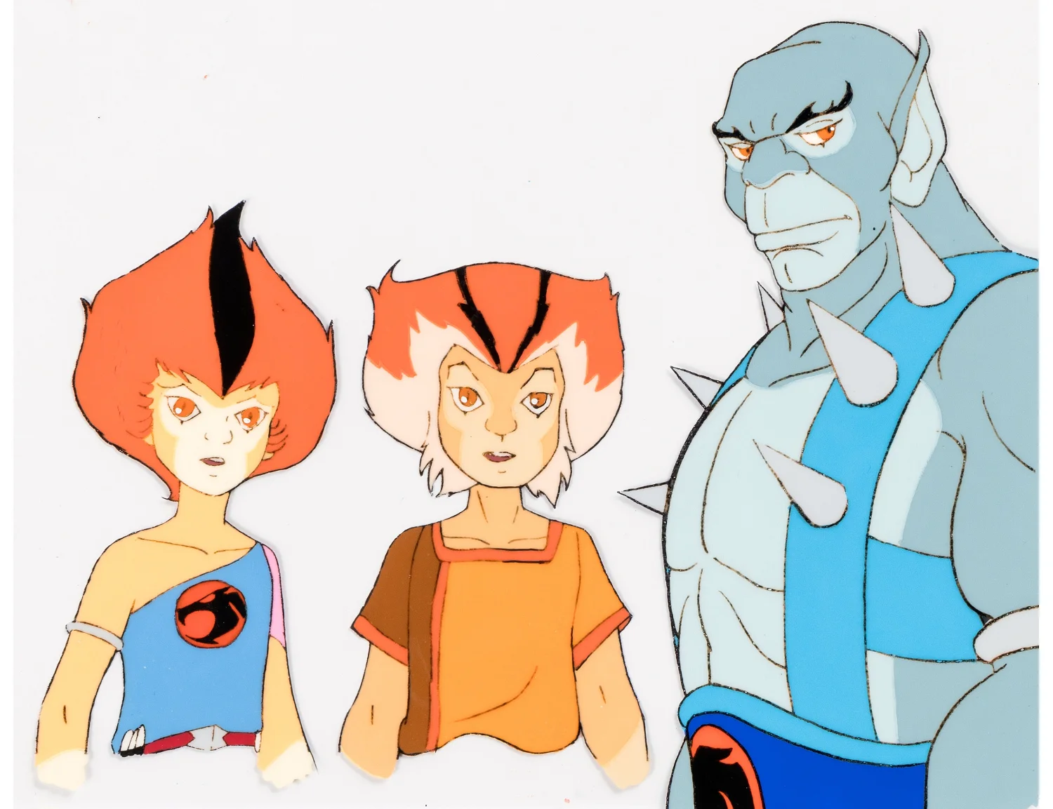 ThunderCats Panthro, WilyKit, and WilyKat Production Cel with