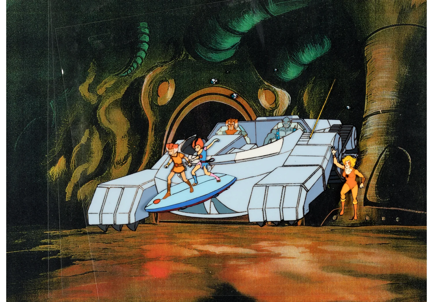 ThunderCats WilyKit, WiliKat, and Cheetara with Tygra and Panthro on Thunder Tank