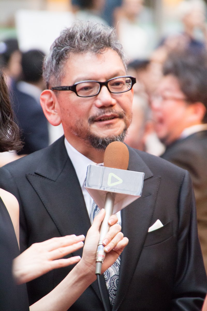 Hideaki Anno at the Shin Godzilla world premiere red carpet (2016)