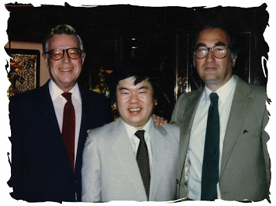 Masaki Iizuka with Arthur Rankin Jr. and Jules Bass at the Museum of Television and Radio, New York, 2003