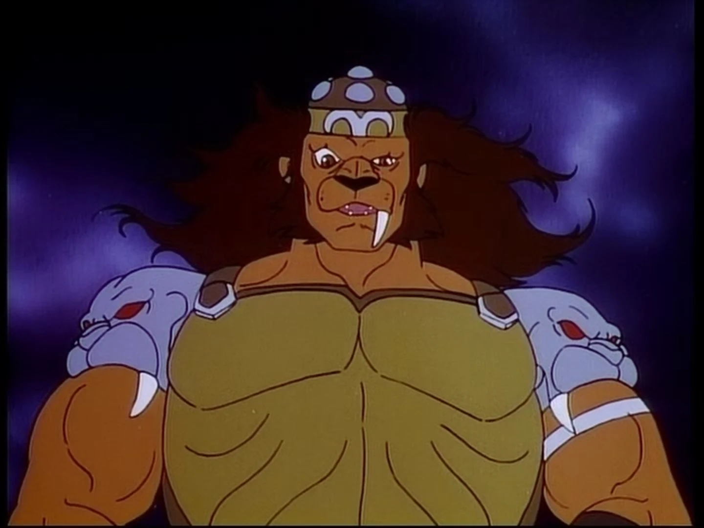 Grune the Destroyer, close on the face and headband