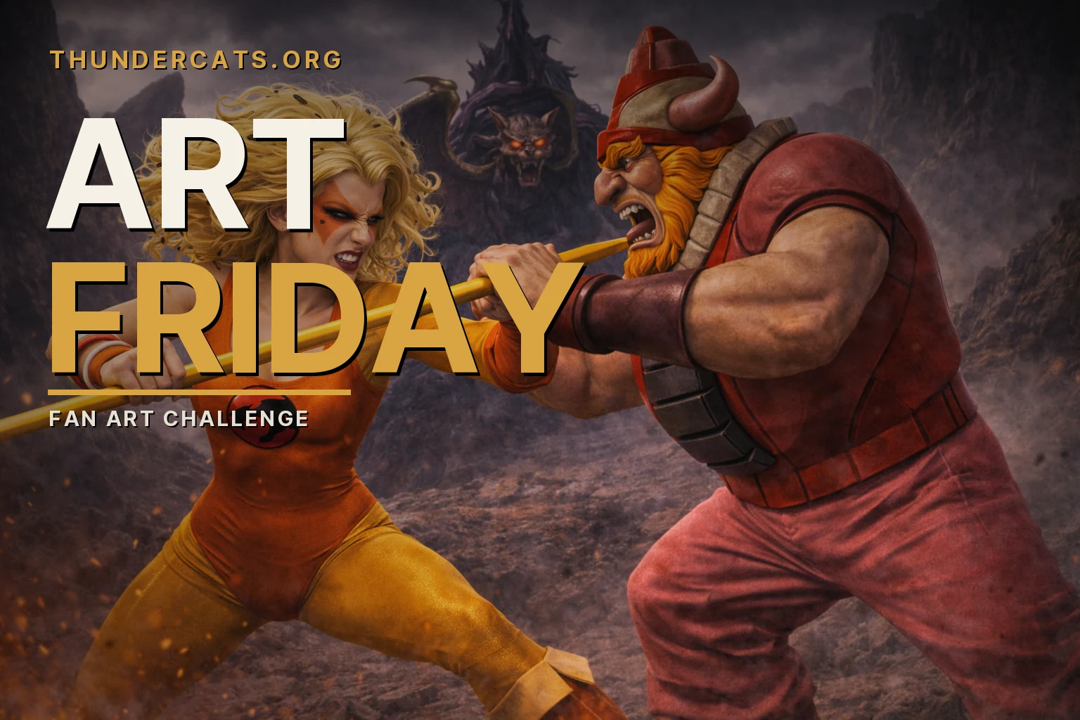 ART FRIDAY. Cheetara battling Ram-Bam under Mumm-Ra, the winning AI entry by Toonhead720