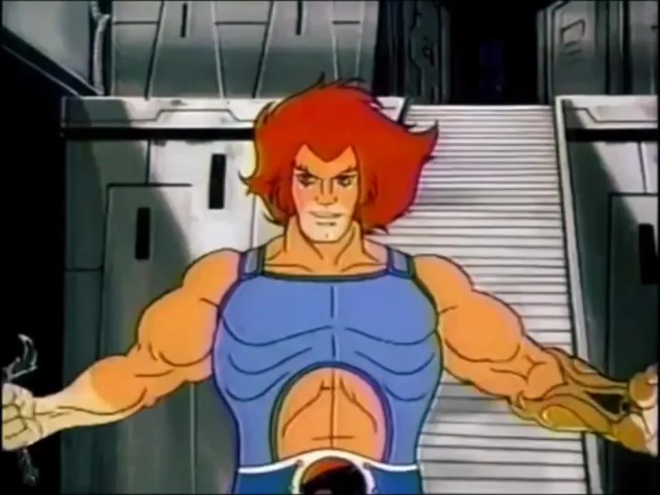 ThunderCats Public Service Announcement video still - Lion-O pointing the Sword of Omens