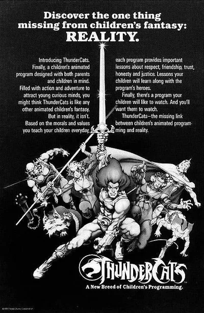 ThunderCats - press advert aimed at parents