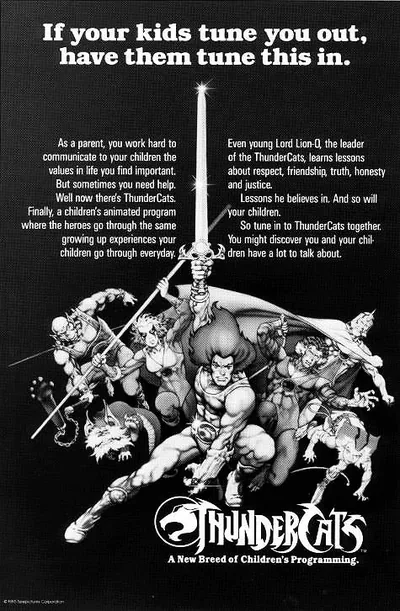 ThunderCats - press advert aimed at parents