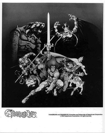 ThunderCats - Promotional Stills - ThunderCats group shot black and white