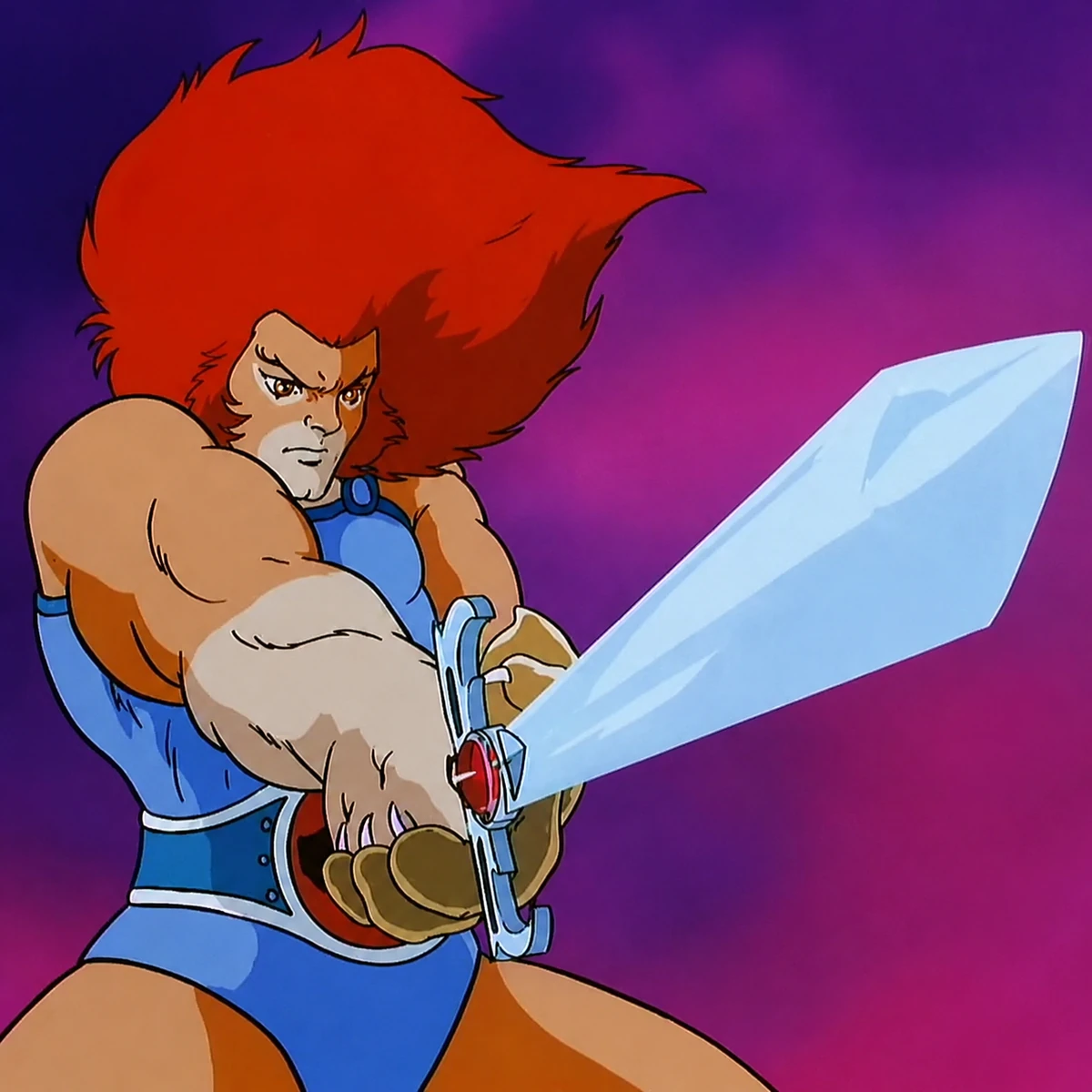 Lion-O levels the Sword of Omens, ThunderCats (1985)