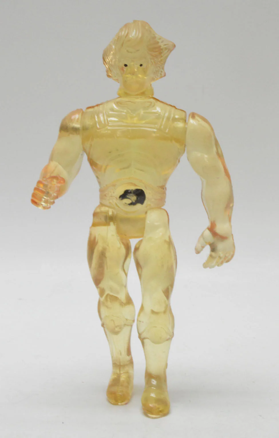 Translucent Lion-O. Unpainted amber plastic, straight out of the mould.