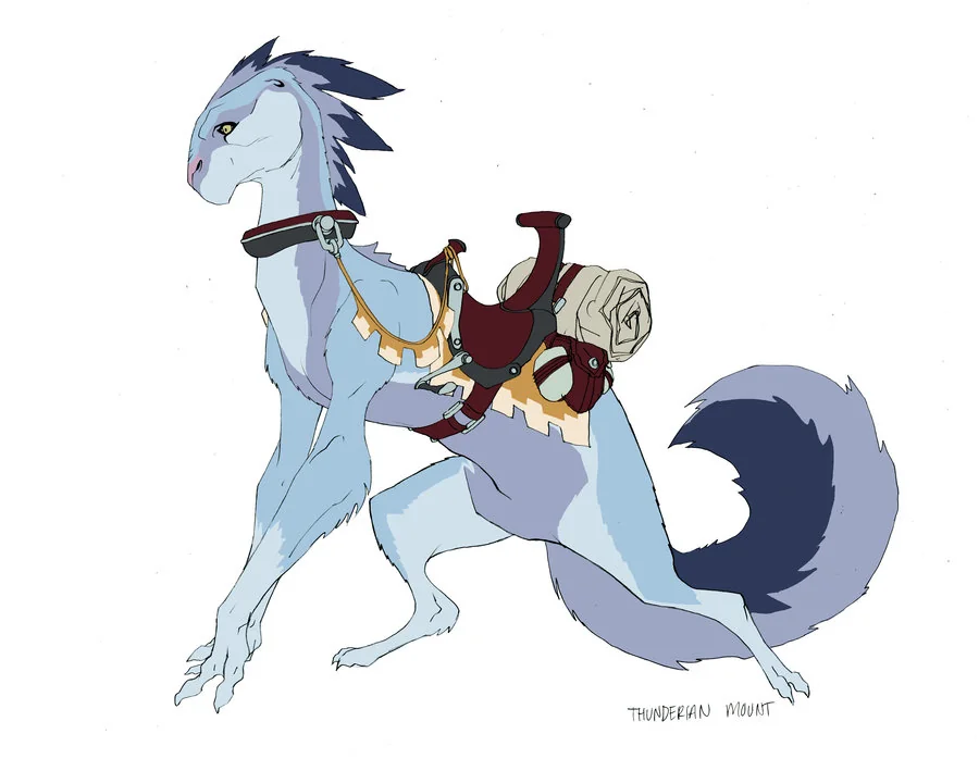 Thunderian Mount. This was the concept for the Thunderian Mount in ThunderCats. They were used in the first two episodes. (Dan Norton Feb 2012)