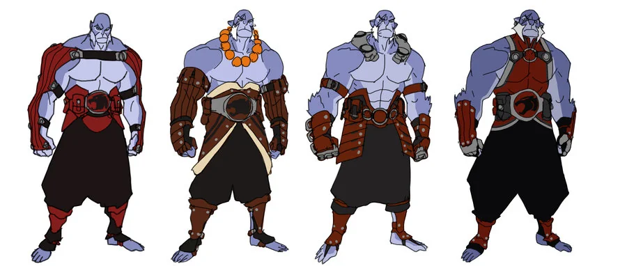 Panthro concept 1. A few different spins on Panthro. One includes an iron collar and another version of what I posted earlier. These were all done in photoshop as thumbnails. (Dan Norton Mar 2012)