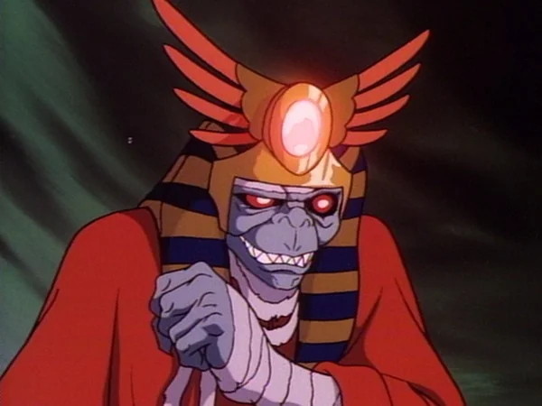 Mumm-Ra wearing the stolen Helmet of Fahnur