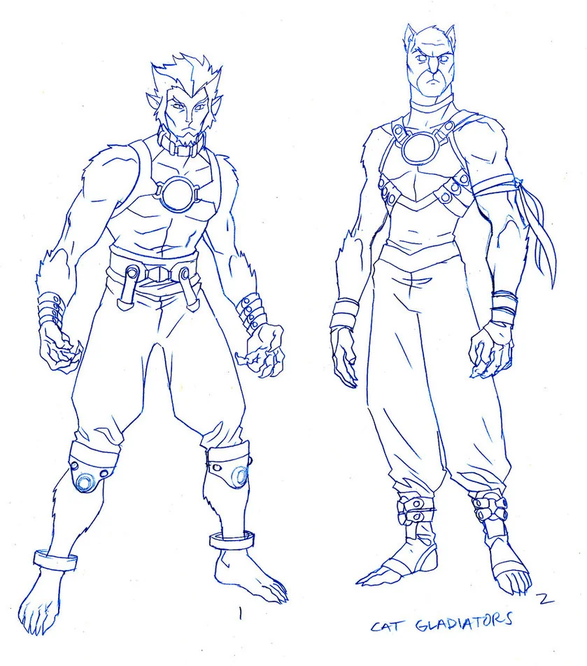 The Gladiators. Here are the Cat Gladiators for the arena from Episode 1 of the new ThunderCat series. (Dan Norton Mar 2012)