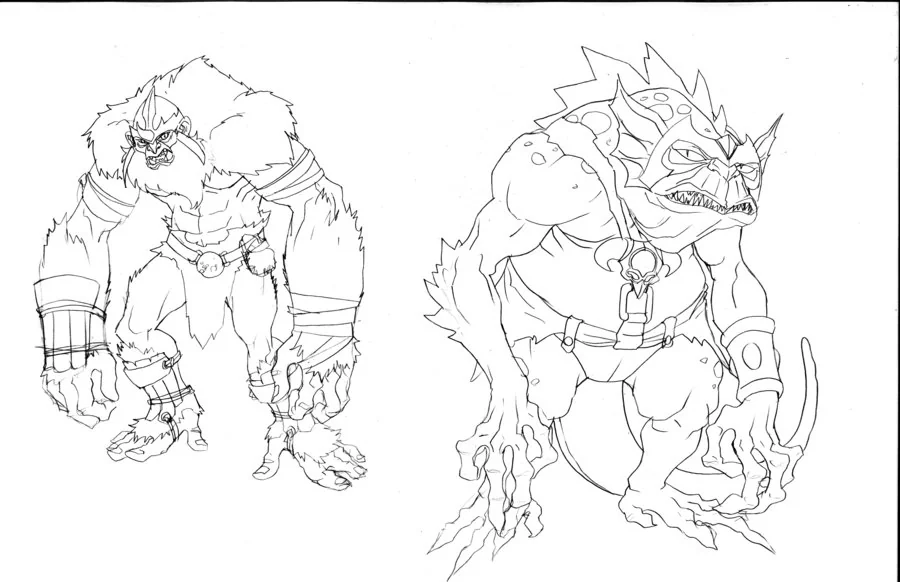 Here are the line versions of Addicus and Slithe. Download it and try coloring it yourself. I'd love to see what you do with it! (Dan Norton Feb 2012)