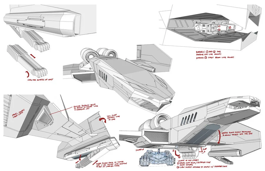 Feliner concepts 3. Here are a few of the exterior call outs for the Feliner in our new version of the ThunderCats. (Dan Norton Jun 2012)