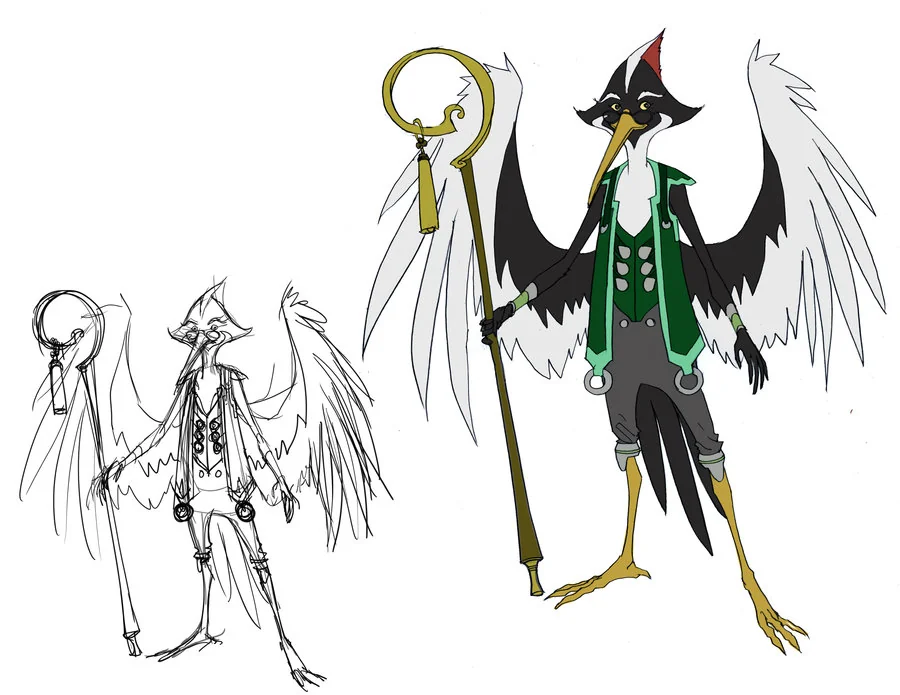 The Judge. This guy is the one who passes judgement over Addicus during his execution. The idea was based off a woodpecker. (Dan Norton Mar 2012)
