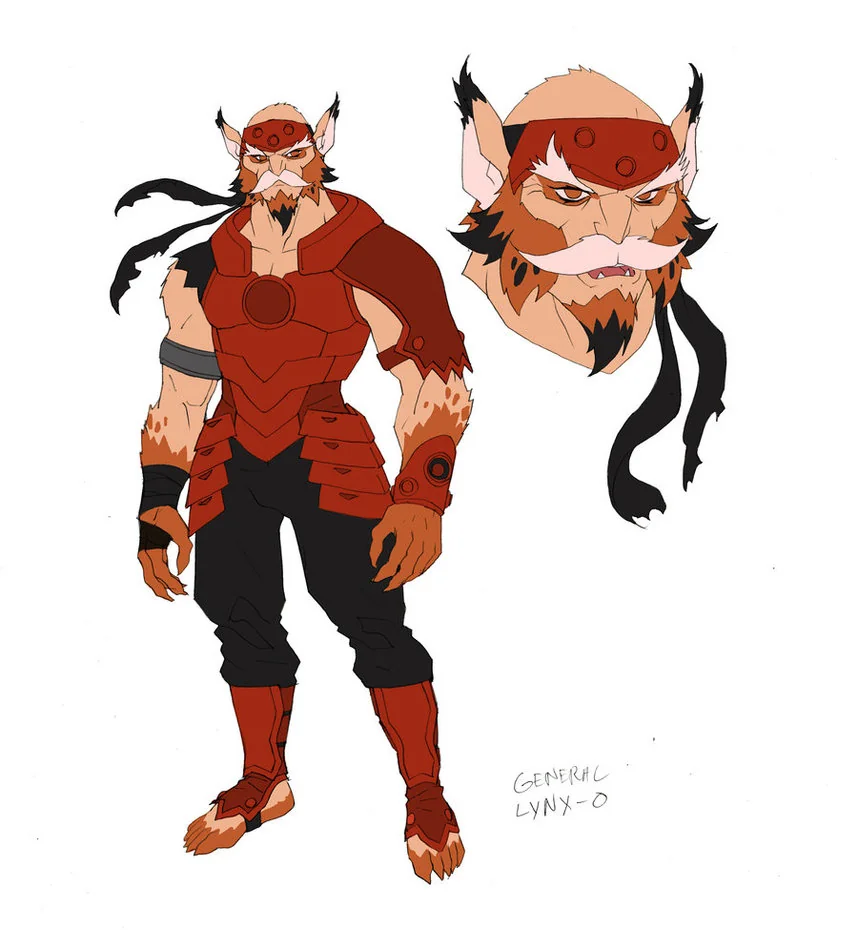 Lynxo concept. This was the new concept for Lynxo in the new ThunderCats cartoon. He appeared veeeery briefly in episode 2 before the Lizard Army attacked. (Dan Norton Mar 2012)
