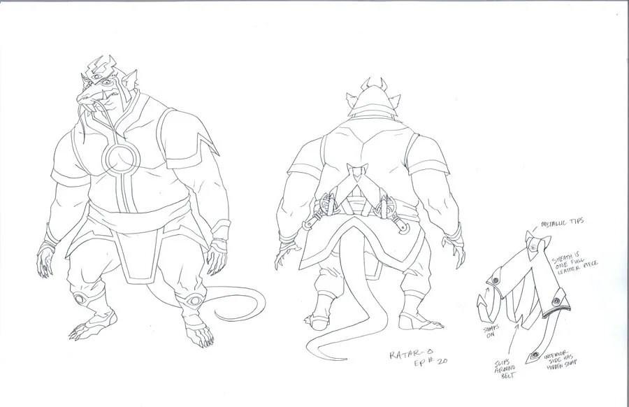Ratar-O concept. Here is the basic line art for Ratar-O from the new series ThunderCats. (Dan Norton May 2012)