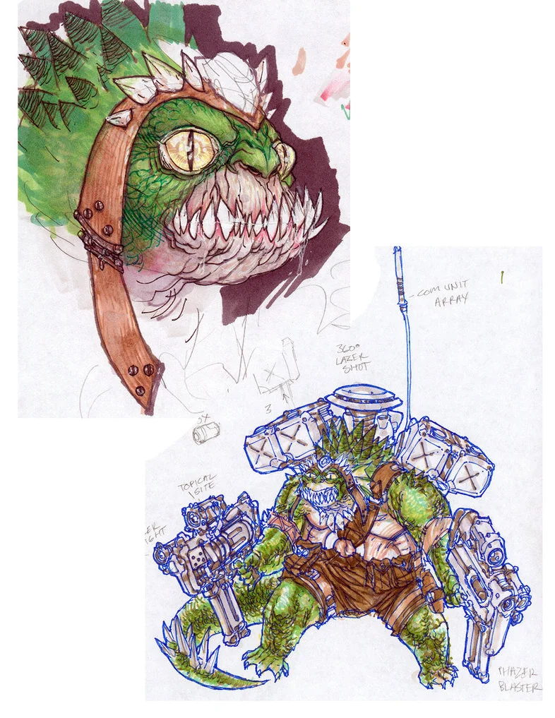 Slithe 2000. Here is an old Slithe I did for my original pitch for Wildstorm back in 2000. (Dan Norton)