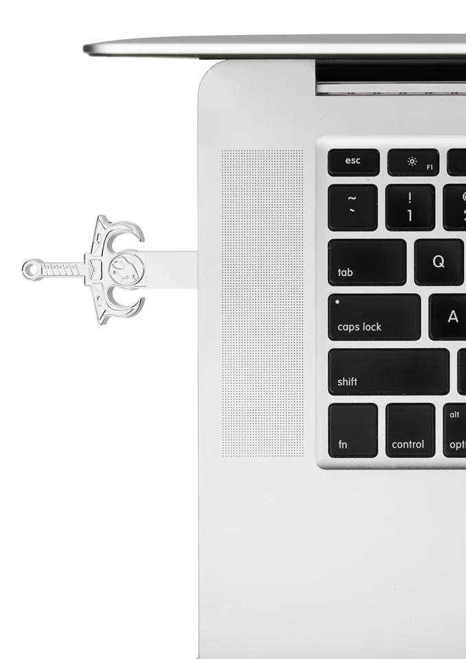 Sword of Omens key and USB stick, grouped
