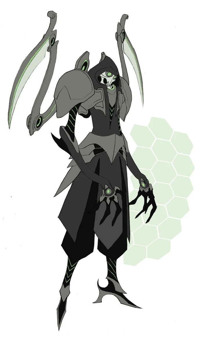 Soul Sever concept. I'm putting this out there to get a little juice flowing for episode 24 of ThunderCats going. This is the was one of the first pieces I did for development on the new series. I was just coming up with villains as a possible one offs go. I had another character from a MMOPG called Soul Sever, and somehow that just stuck to this guy. The story came from this piece. For now he'll just be a mystery so you'll have to tune in! (Dan Norton May 2012 - inspiration was Death)