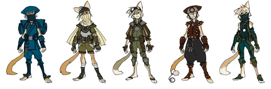 WilyKat costume alts. Wilykat also had some costume alts. Again, all digital, very quick and simple. (Dan Norton Jun 2012)