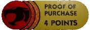 4 points proof of purchase token from the Fist Pounder box