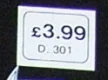 £3.99 sticker from a Tygra card