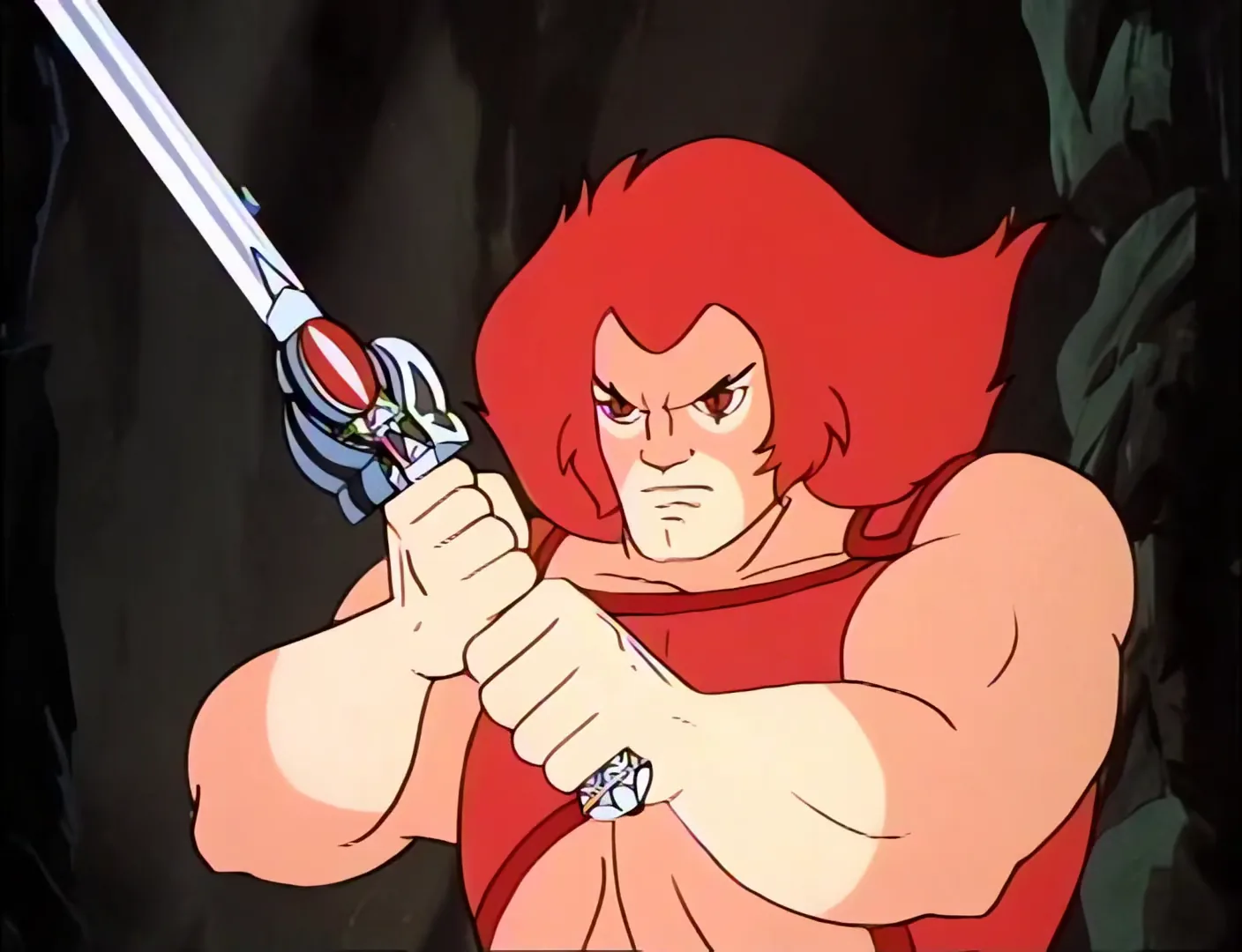 Mumm-Ra's red Mirror Lion-O grips the Sword of Omens, ready to strike