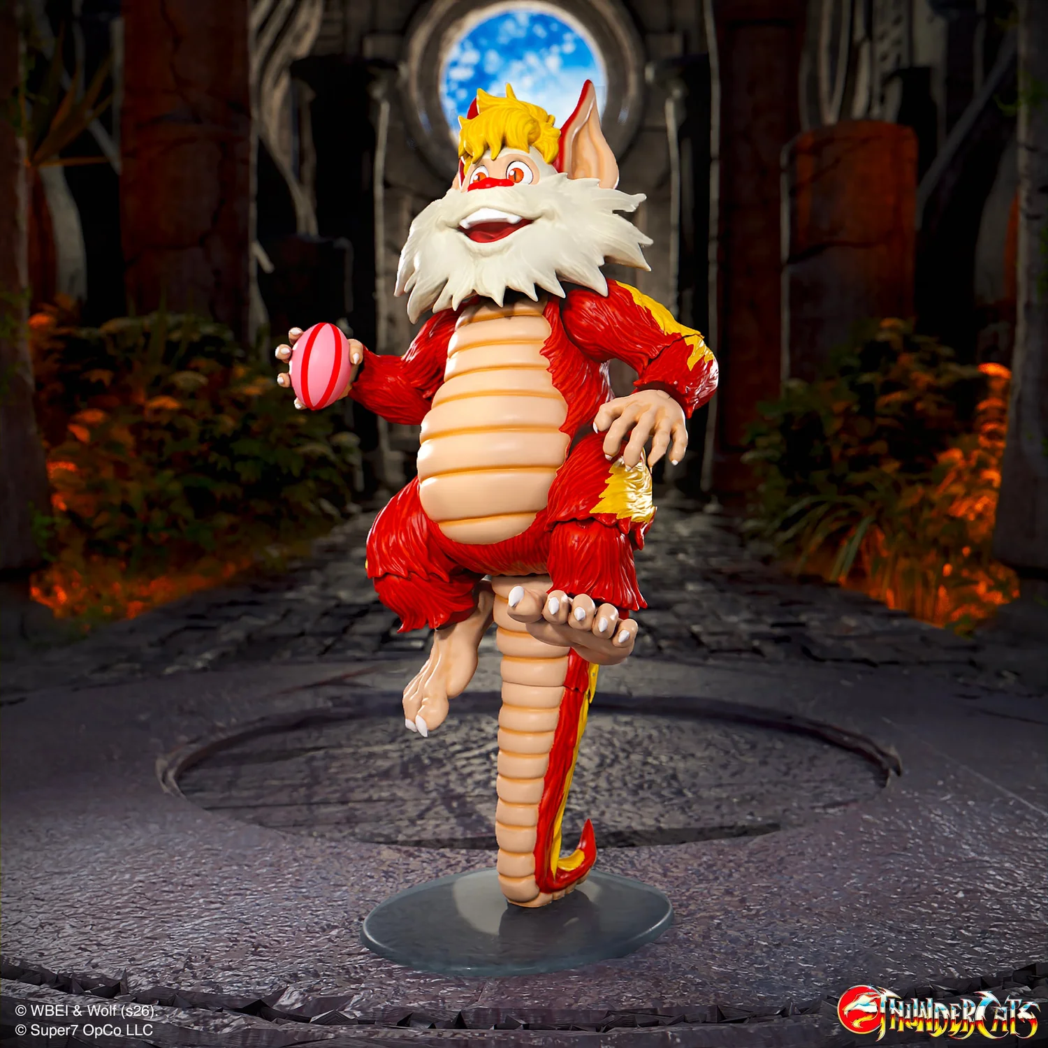 Snarf ULTIMATES figure posed standing on his tail