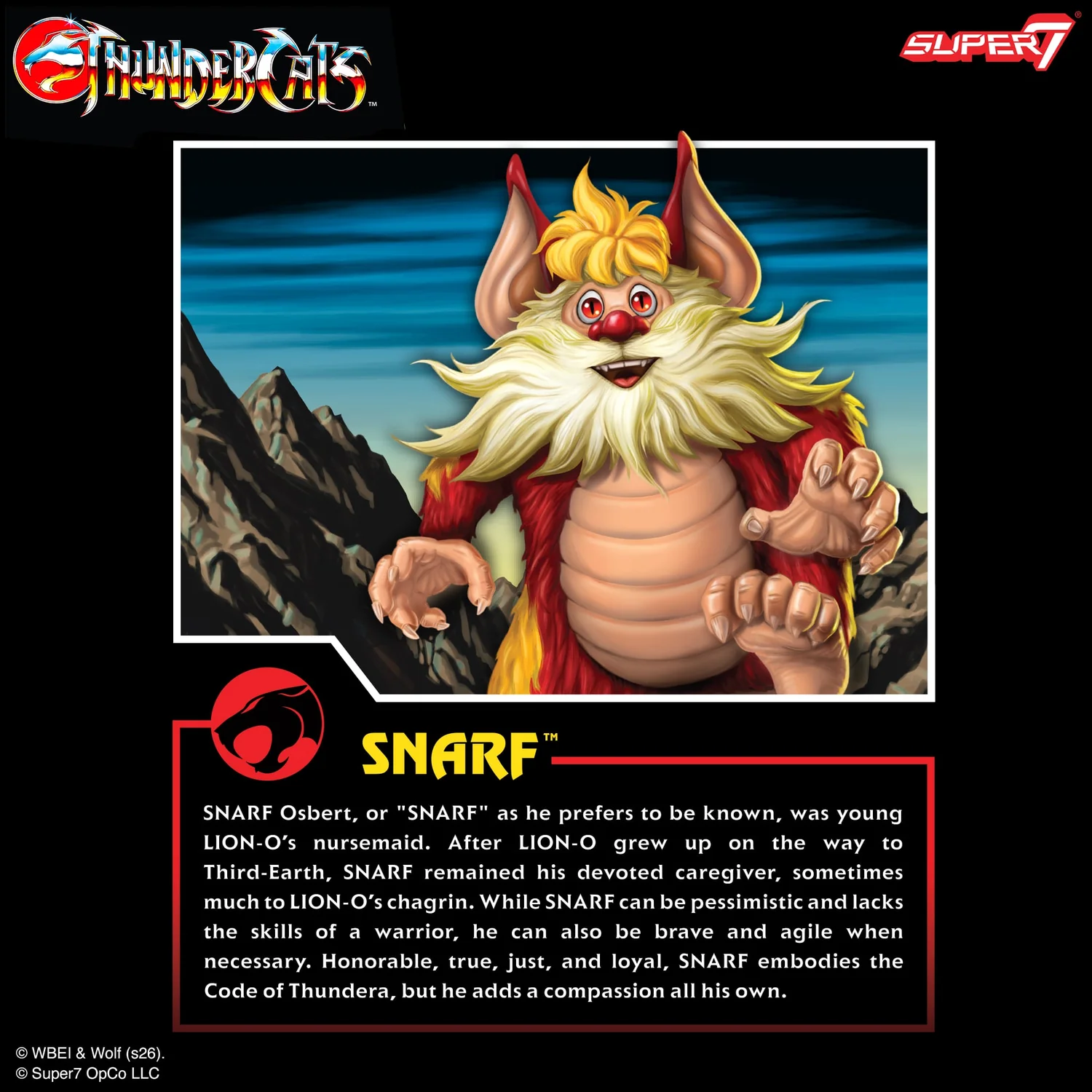 Super7 Snarf character card art
