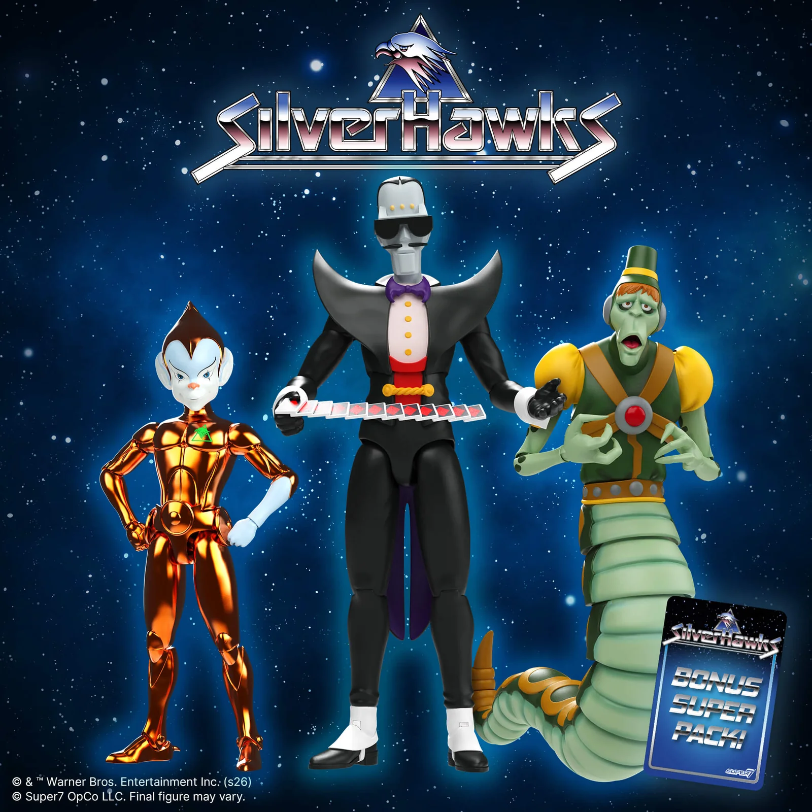 SilverHawks ULTIMATES Wave 08 Hits Pre-Order: Copper Kidd Returns in Chrome, Plus Poker-Face and Yes-Man