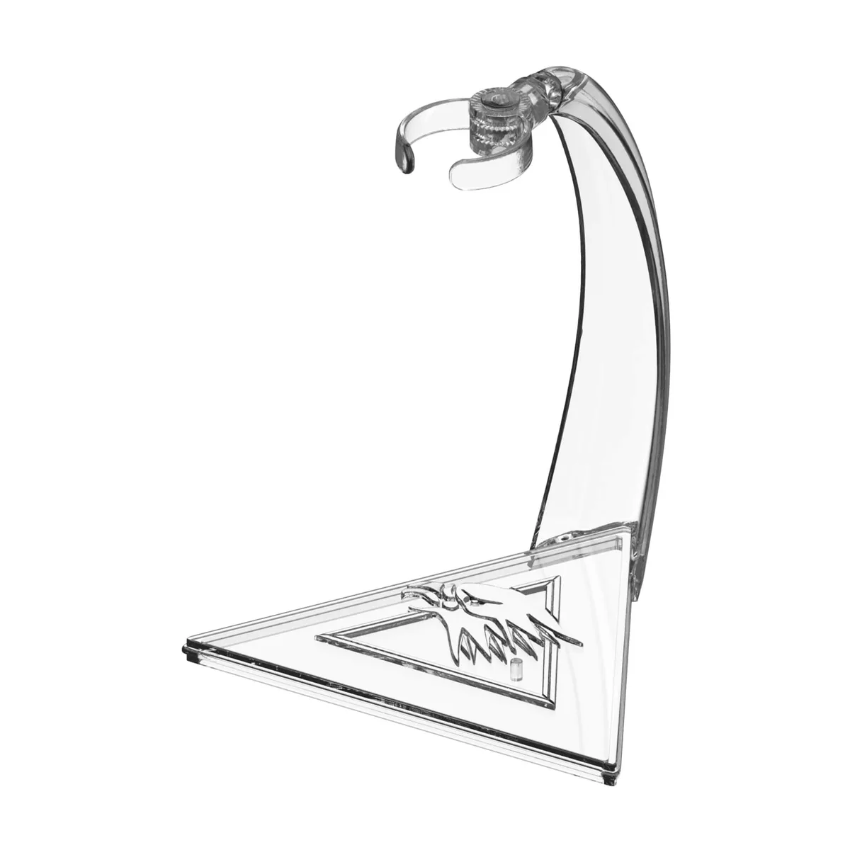 The Wave 08 clear acrylic flight stand with adjustable spring clamp