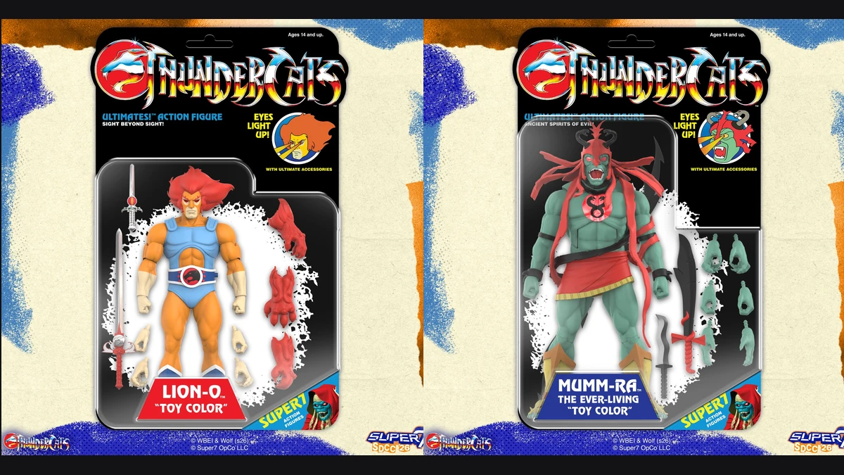 Super7 Drops Its SDCC 2026 ThunderCats Exclusives: Lion-O and Mumm-Ra in Toy Colors, With LED Eyes
