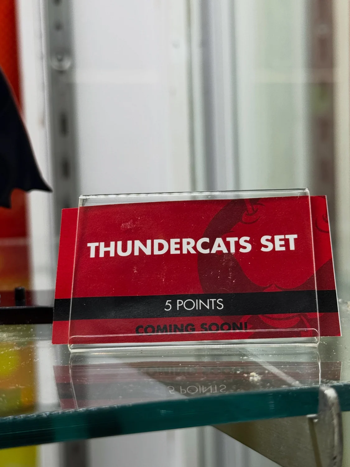 The ThunderCats Set 5 Points Coming Soon placard at the Mezco SDCC 2026 booth