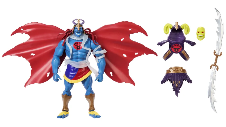 Mumm-Ra build beside the full Skeletor parts set