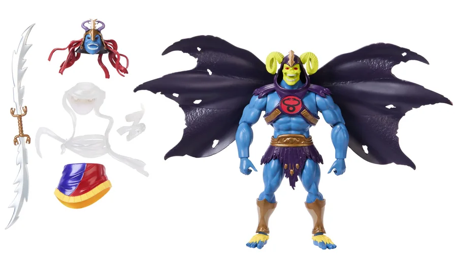 Skeletor build beside the full Mumm-Ra parts set
