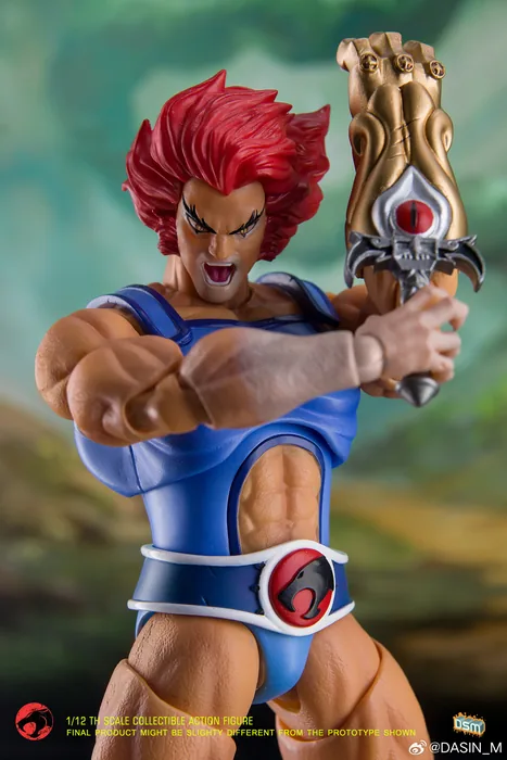 Claw Shield raised. Thrust forward and up. The gauntlet carries its own Eye of Thundera.