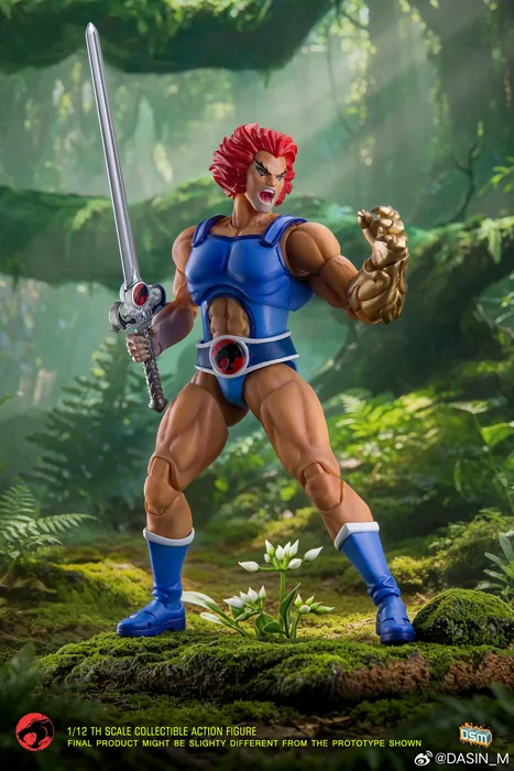 The battle shout. The second portrait on the full figure, sword low and the gold fist up.