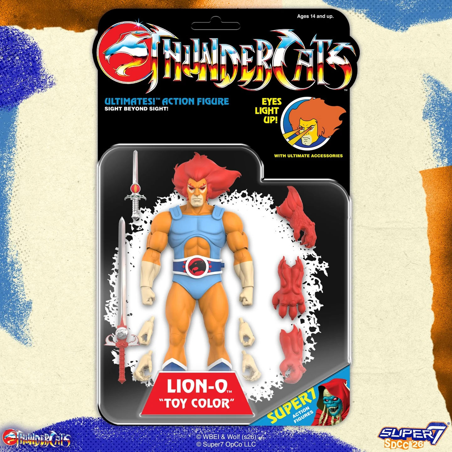 ThunderCats ULTIMATES! Lion-O (Toy Colors, LED Eyes), SDCC 2026 Exclusive