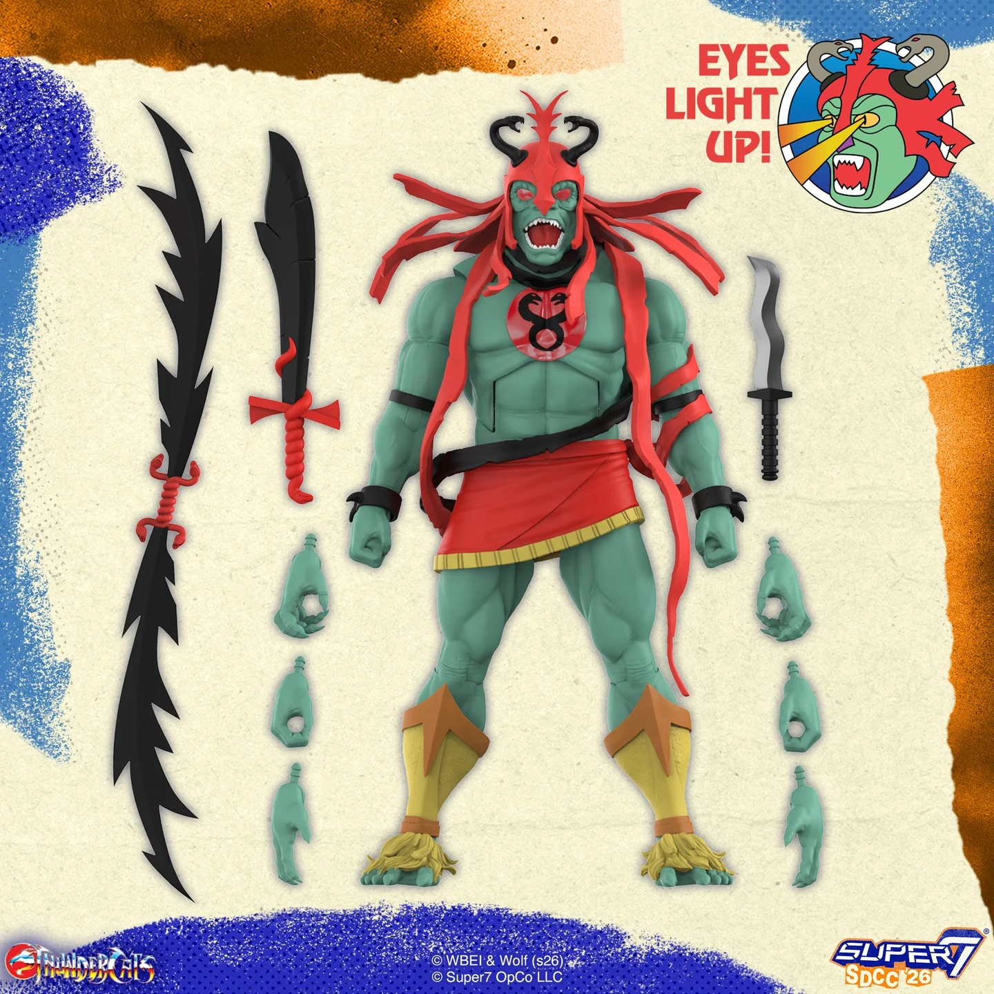 Mumm-Ra Toy Colors ULTIMATES with LED eyes and accessories