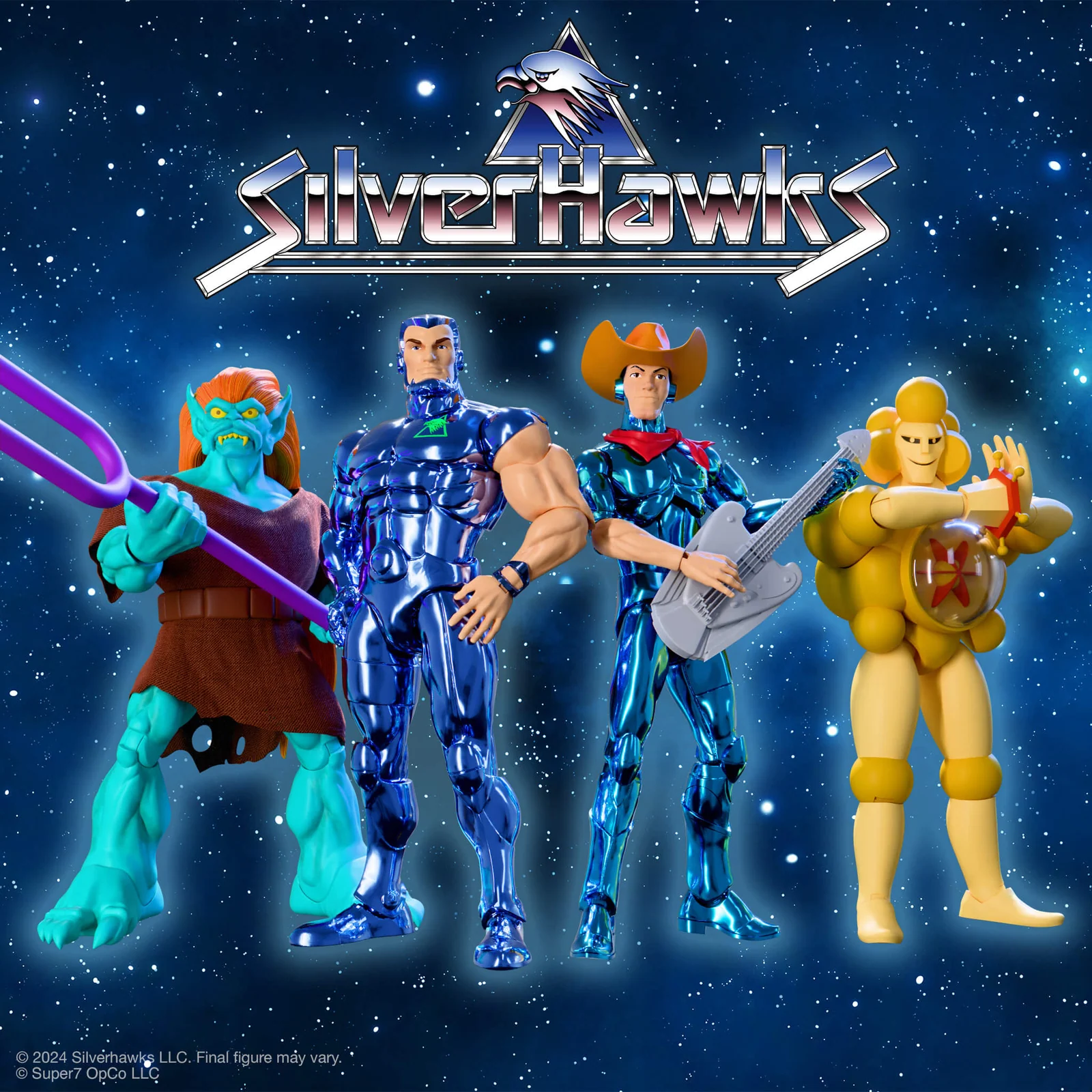 Bluegrass (VAC Metal - Toy Version), Steelwill (VAC Metal - Toy Version), Mo-Lec-U-Lar (Toy Version), & Windhammer (Toy Version)