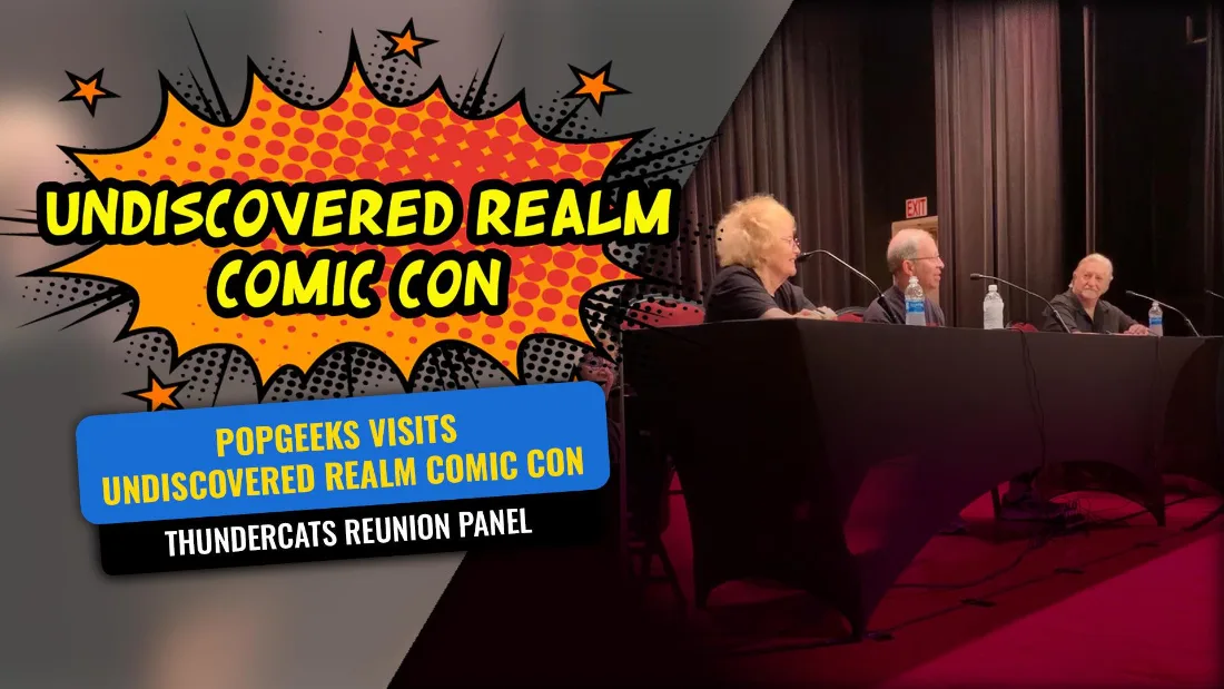 The 1985 cast reunited: Larry Kenney, Lynne Lipton and Peter Newman on the ThunderCats panel at Undiscovered Realm, 2024